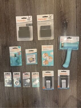 ImpressArt Metal Stamping Tool & Stamp Lot: Typewriter Font Hammer Blanks Stamps